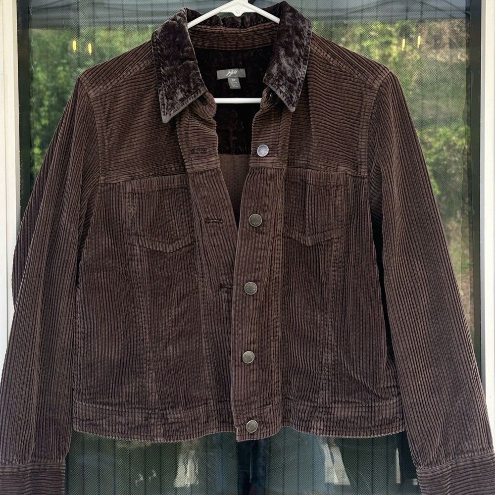Espresso Corduroy Button-Up Jacket